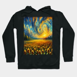 Vincent Van Gogh Inspired Sunflower Garden Hoodie